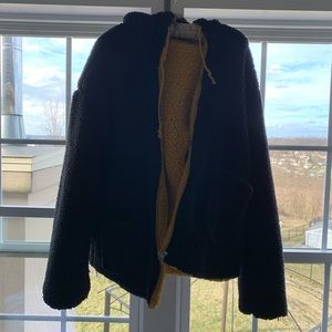 Reversible hooded Sherpa